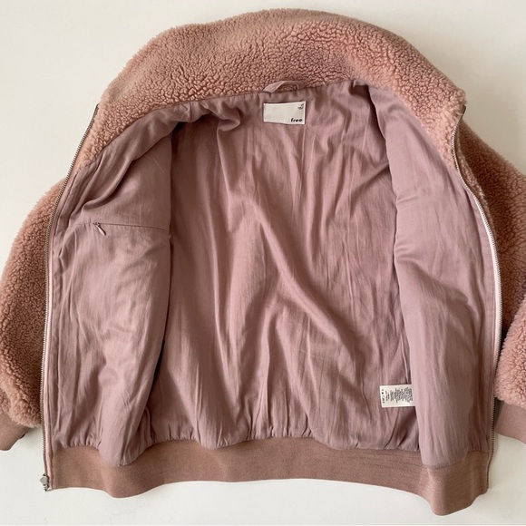 Aritzia Wilfred Free the Teddy Jacket Zip Up Plush Sherpa in Sanders, Size XS - Picture 7 of 16